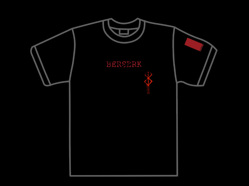 ベルセルク Tシャツ 半袖 着用イメージ